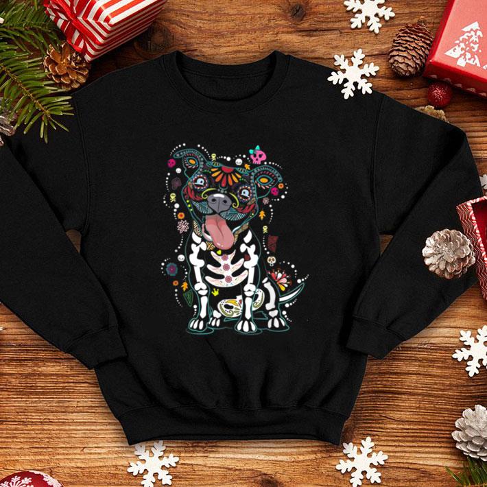 Awesome Pitbull Skull Rose Halloween Dog Lover shirt 10 Awesome Pitbull Skull Rose Halloween Dog Lover shirt