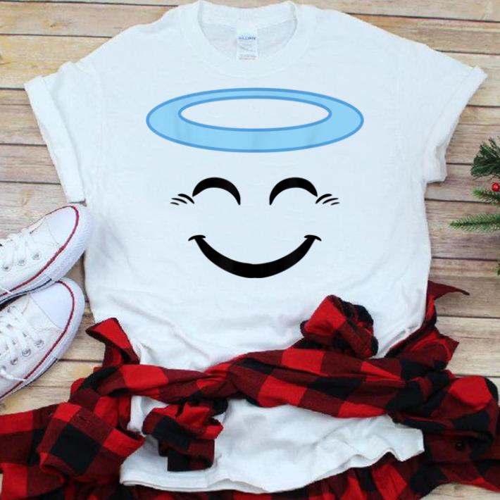 Nice Halloween Emojis Costume Smiling Face With Halo Angel shirt 6