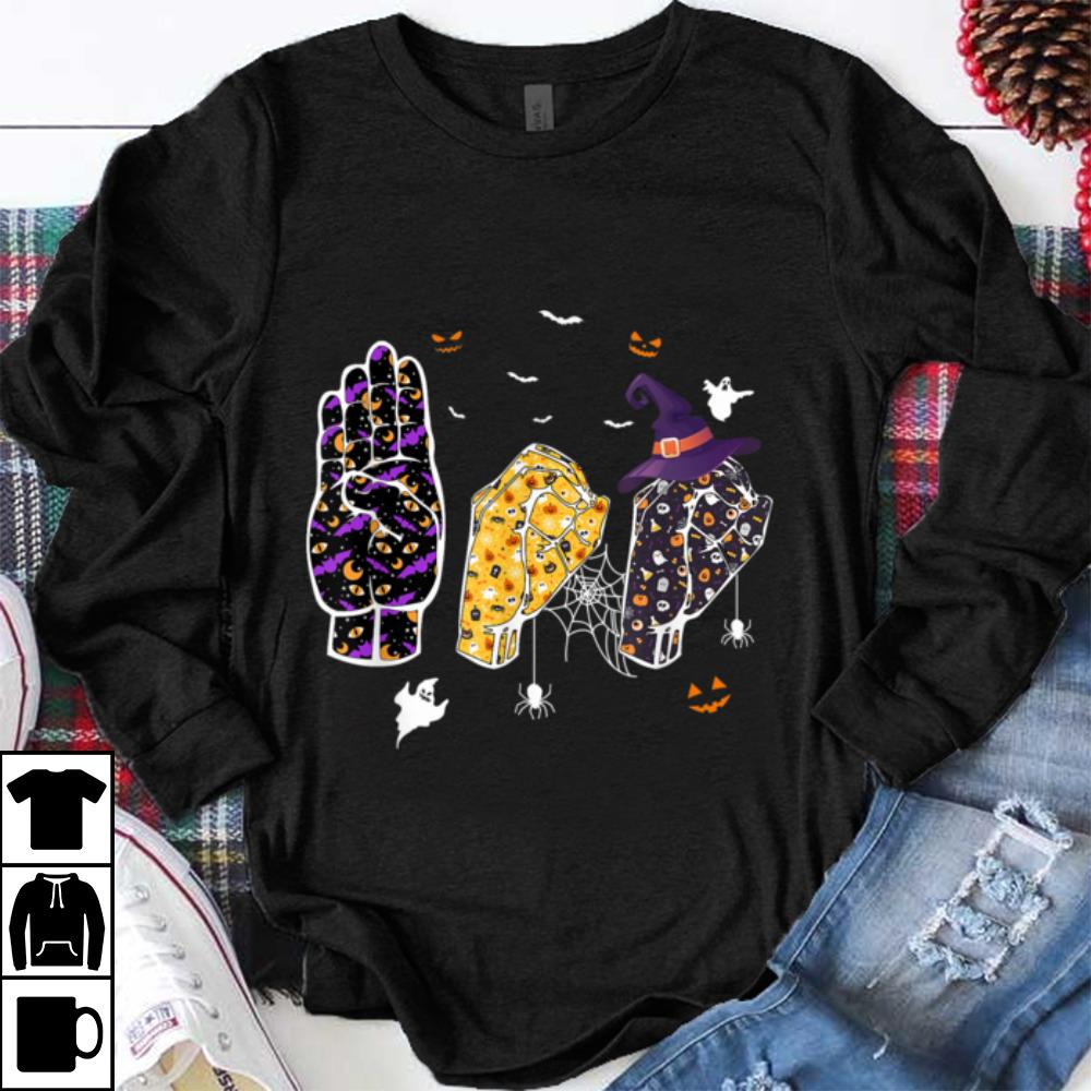 Official Boo Halloween Sign Language shirt 7