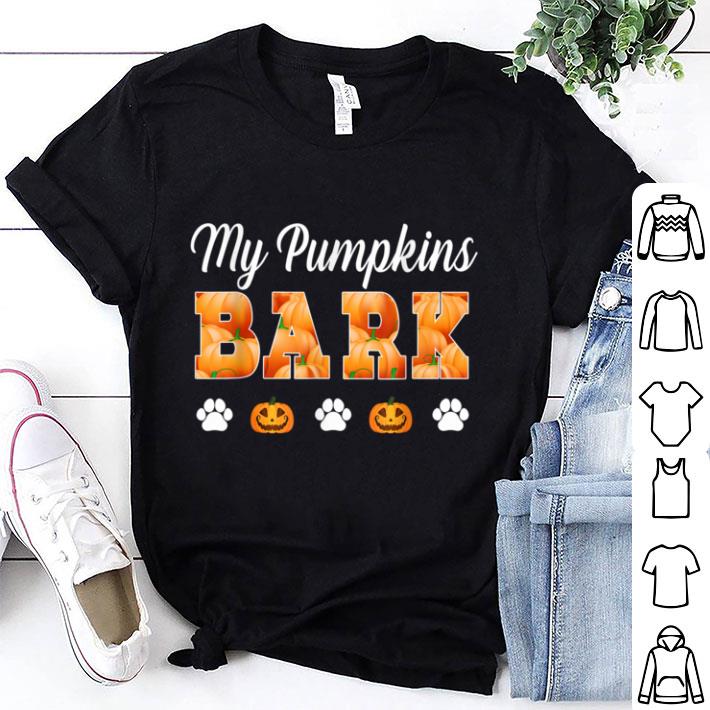 Pretty Halloween My Pumpkins Bark Dog Lover For Men Women shirt 7