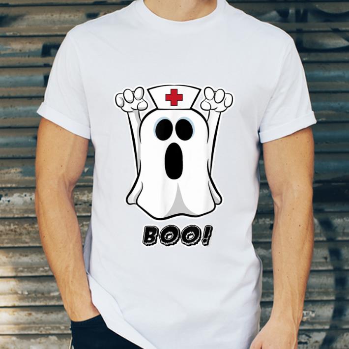 Hot Funny Scary Halloween Night Boo Nurse Ghost Women Girls shirt