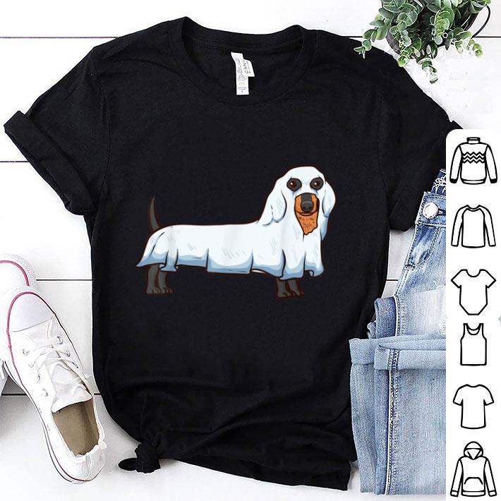 Premium Ghost Dachshund Spooky Dog Wiener Halloween Costume shirt 7
