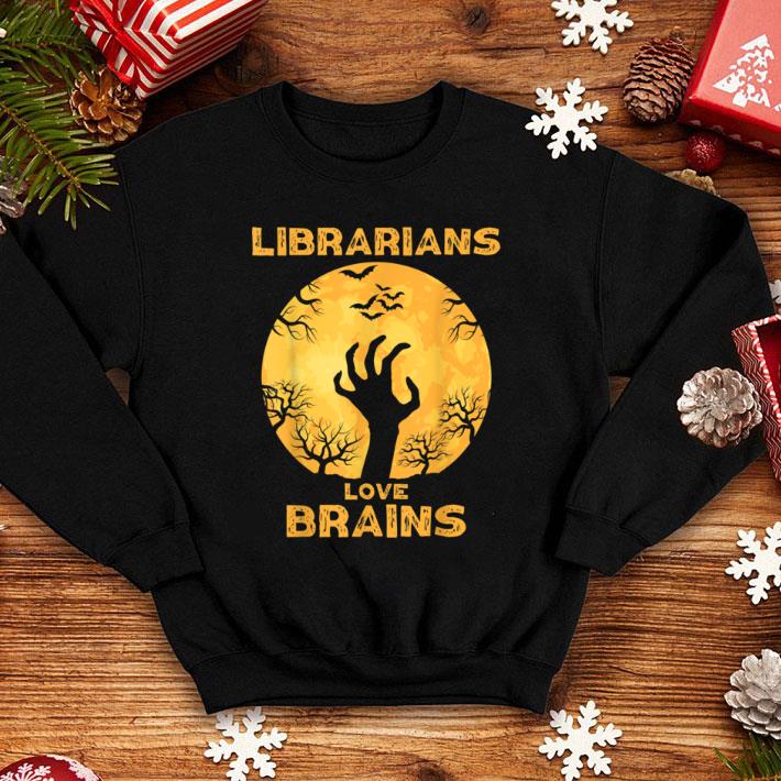 Top Librarians Love Brains Halloween Librarian shirt