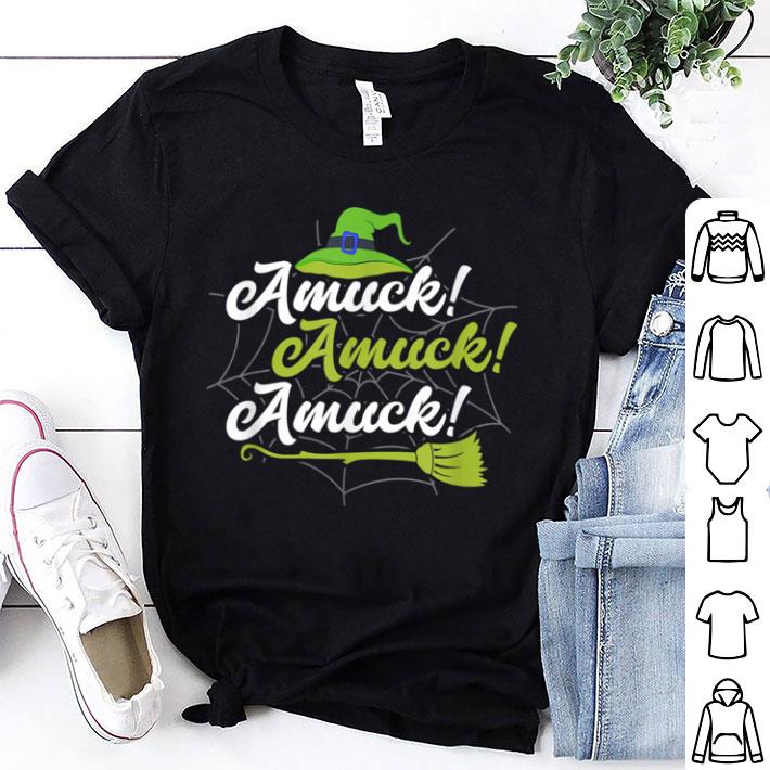 Great witch halloween Amuck broom Funny idea for men women shirt 7