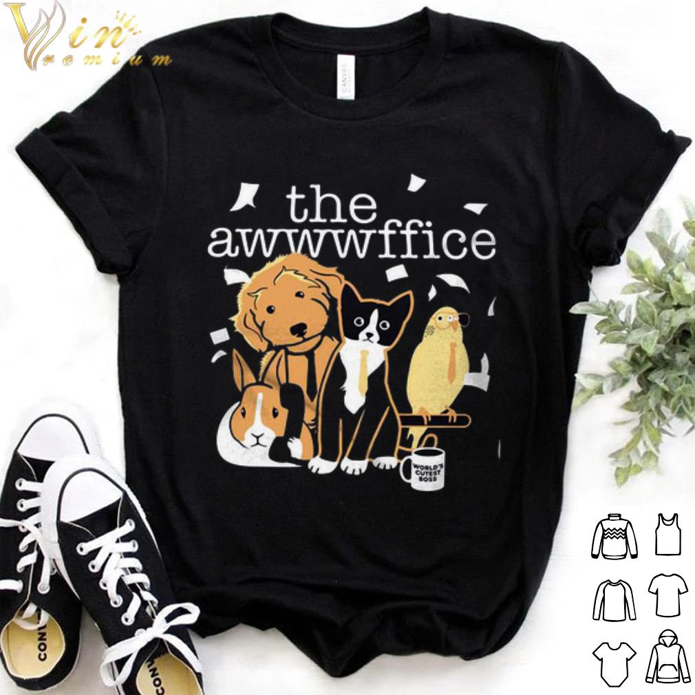 Official The awwwffice dog cat rabbit worlds cutest boss shirt 7