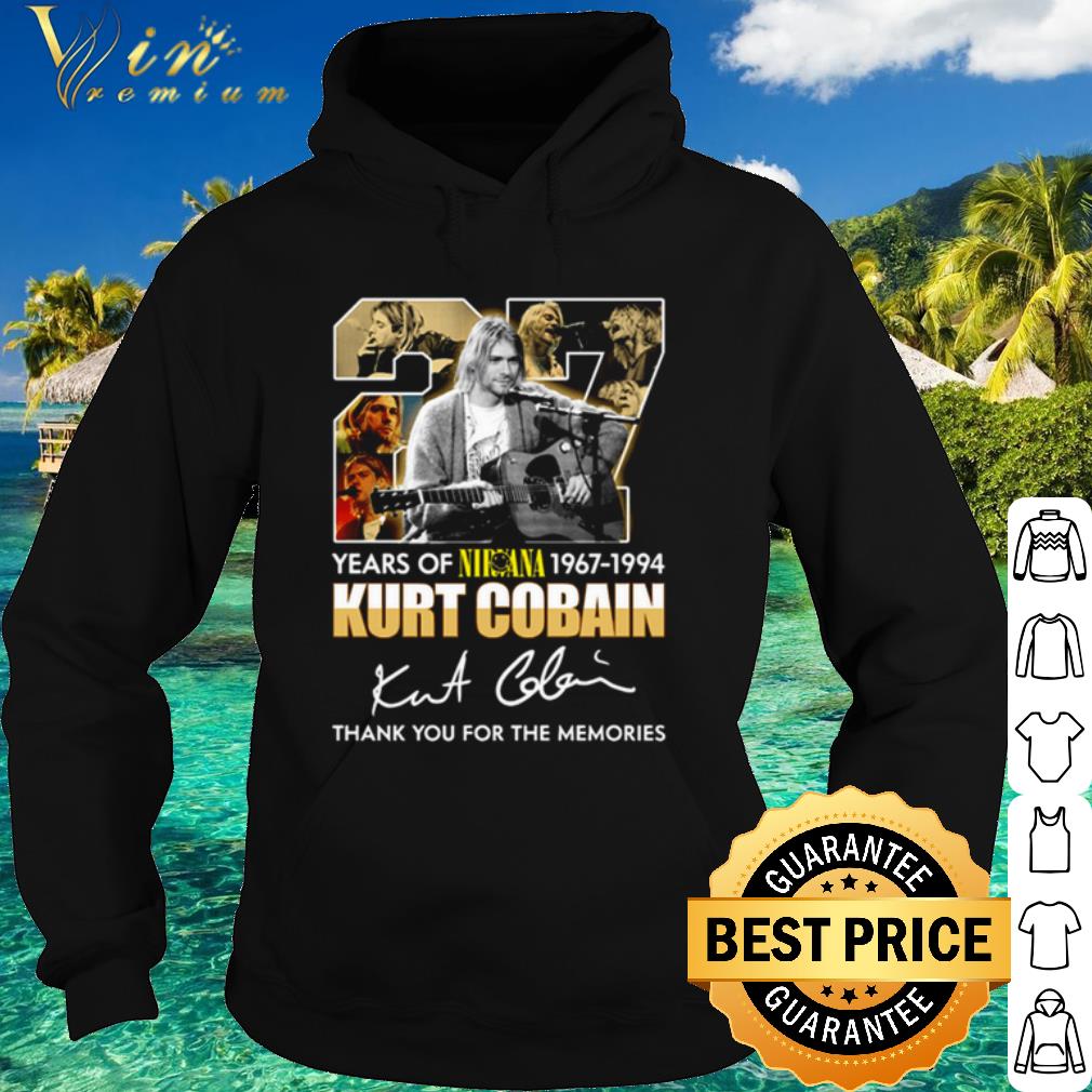 Official 27 Years of Nirvana 1967-1994 Kurt Cobain thank you for the memories signature shirt 10 Official 27 Years of Nirvana 1967-1994 Kurt Cobain thank you for the memories signature shirt