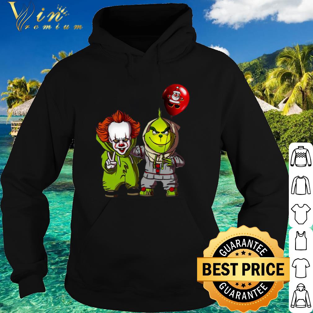 Official Baby Pennywise and Baby Grinch happy Halloween shirt