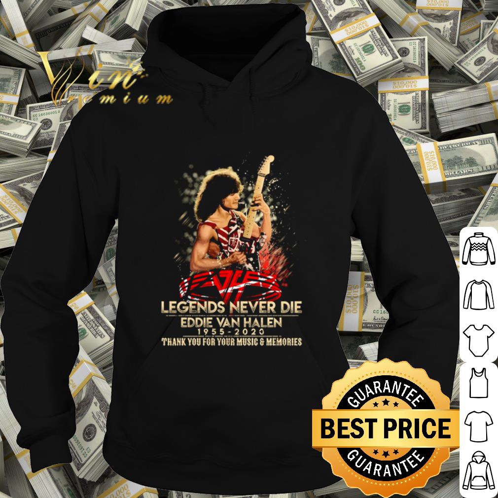 Top Legends never die Eddie Van Halen 1955 2020 thank you for you shirt