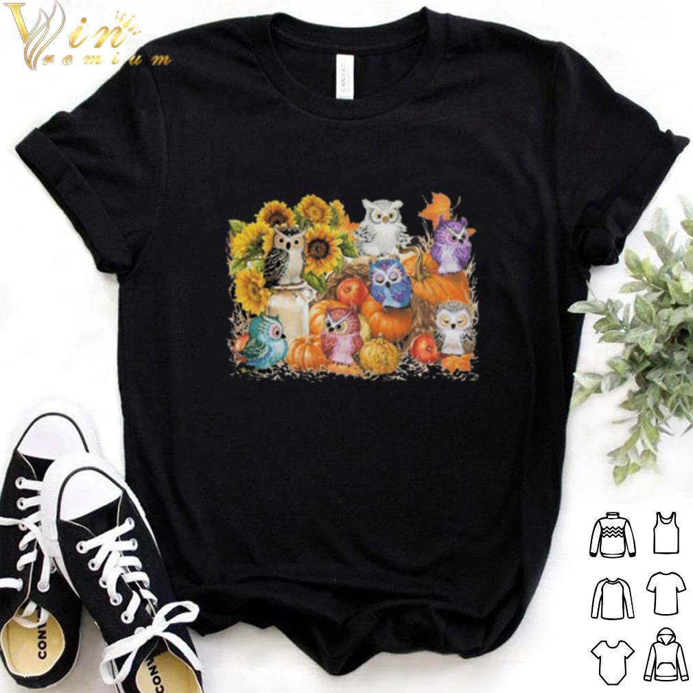 Best Halloween Owls Pumpkin Sunflower shirt 7