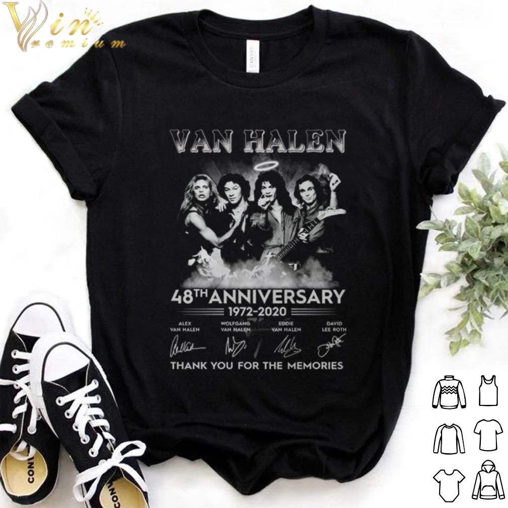 Best Van Halen 48th anniversary 1972 2020 thank you for the memories shirt 7