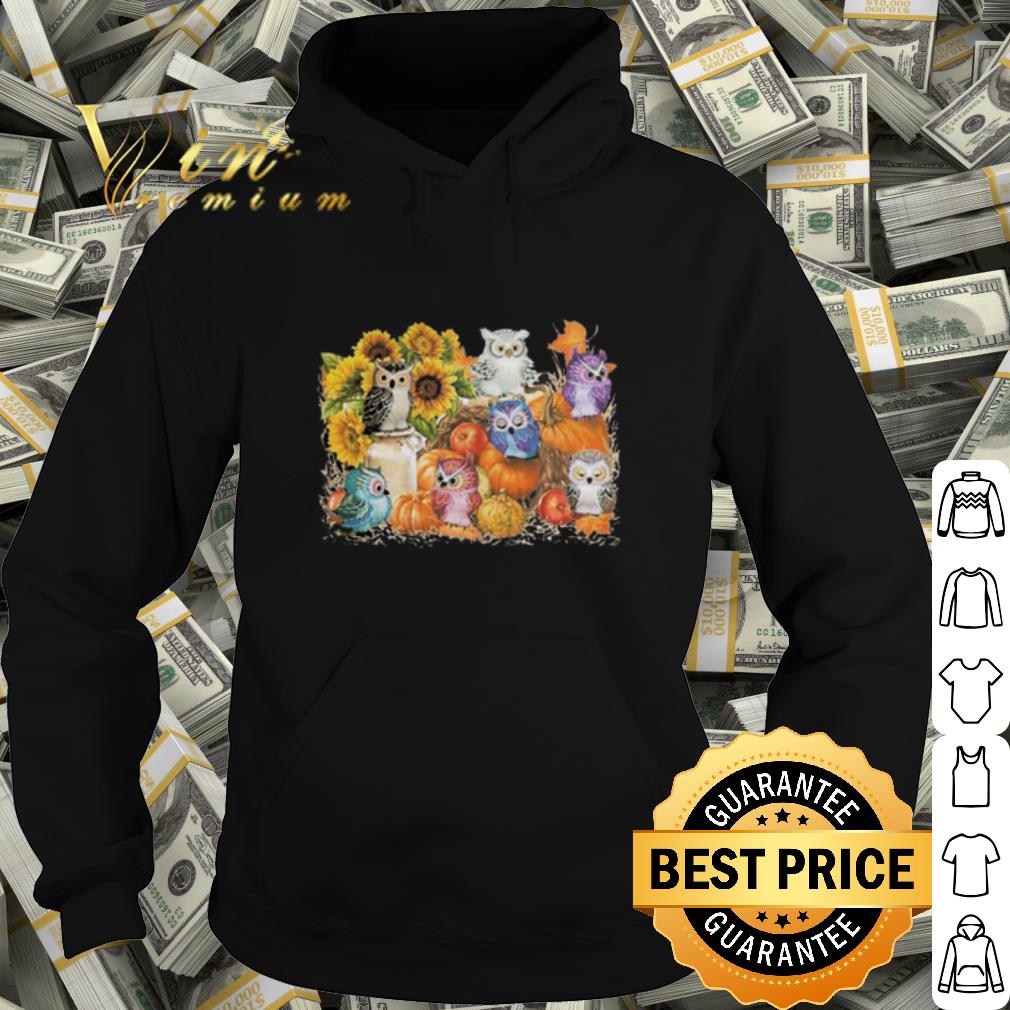Best Halloween Owls Pumpkin Sunflower shirt