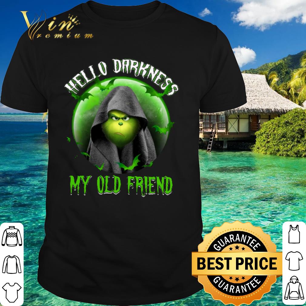 Official Grinch Halloween Hello darkness my old friend shirt 6