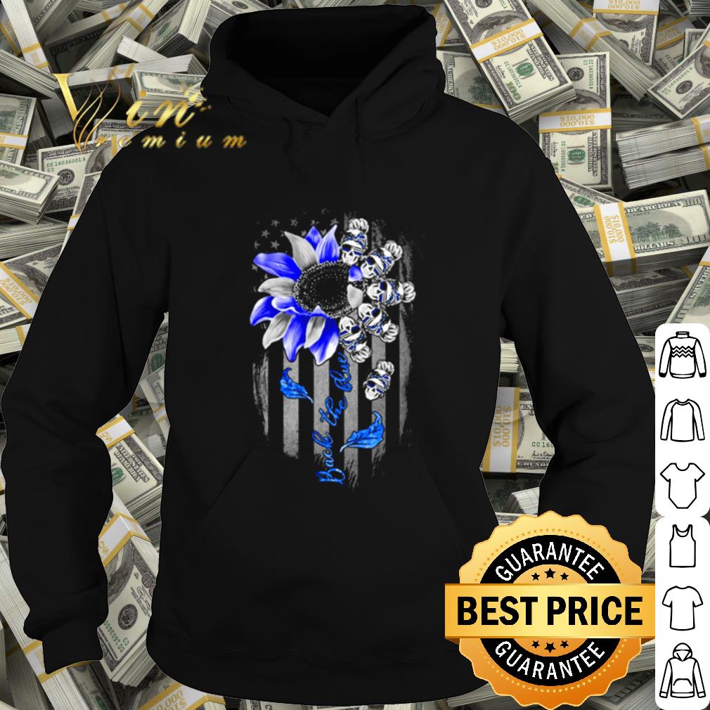 Top Sunflower Skull Blue back the blue shirt 10 Top Sunflower Skull Blue back the blue shirt