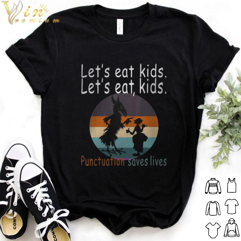 Premium Let's Eat Kids Punctuation Saves Lives Halloween Vintage shirt 6