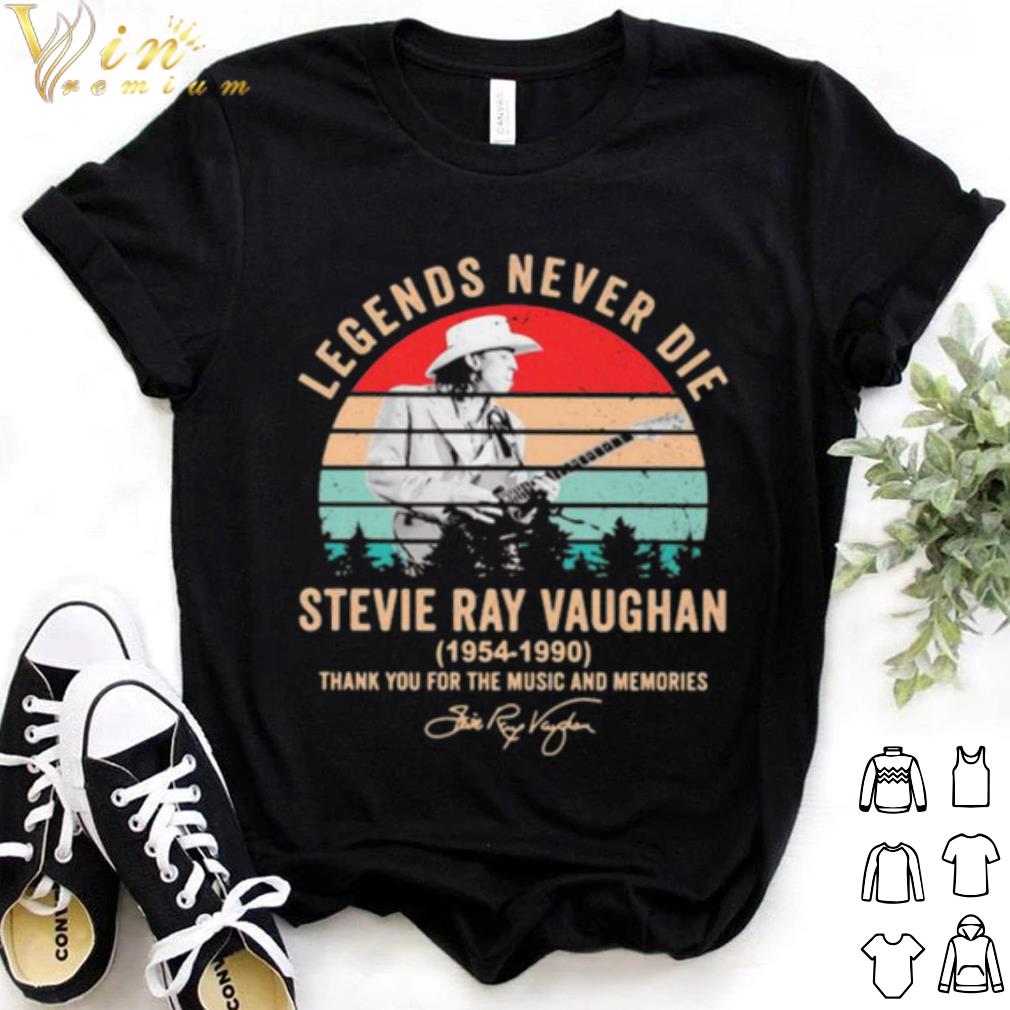 Best Legends Never Die Stevie Ray Vaughan 1954 1990 Memories Signature Vintage shirt 6