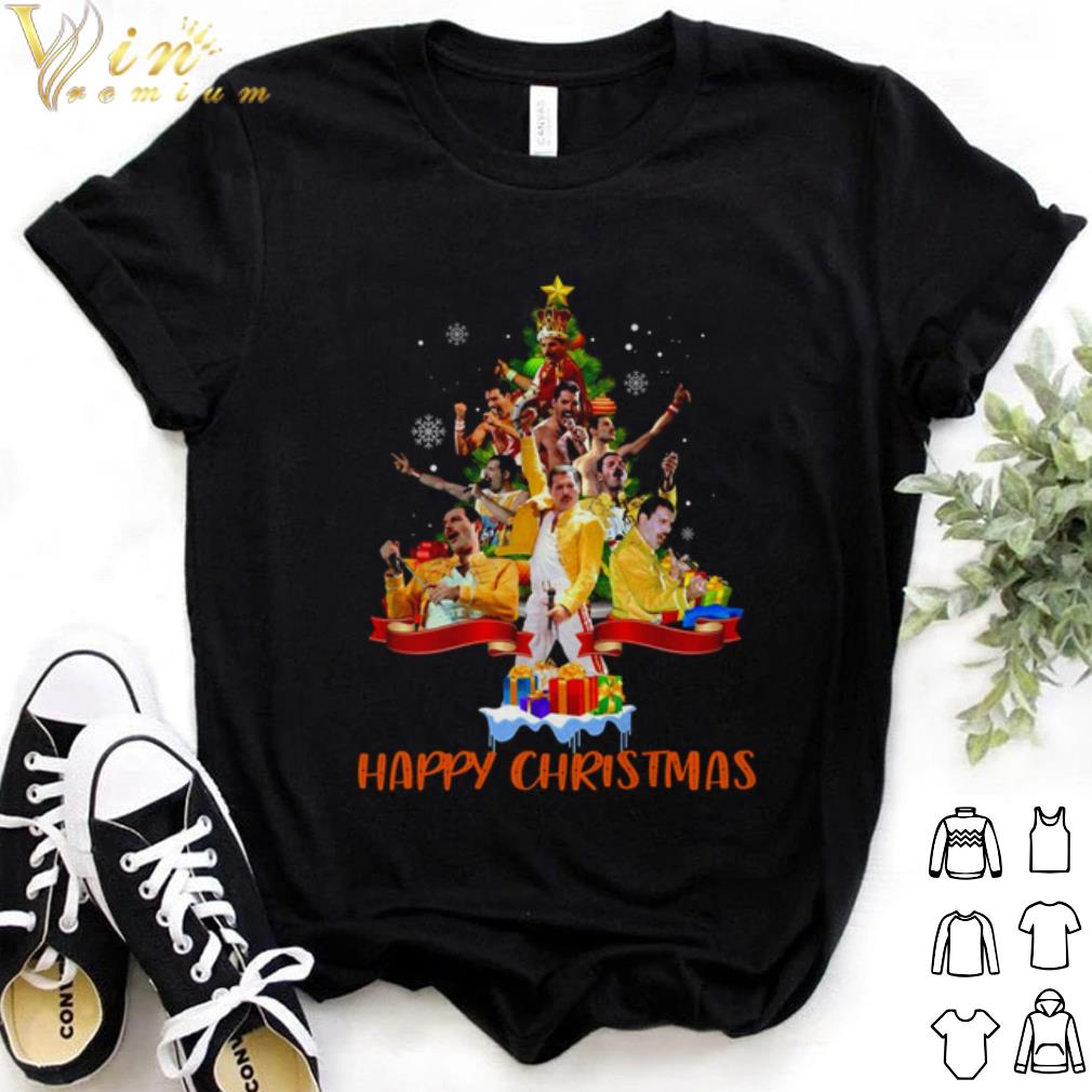 Official Santa Freddie Mercury and Happy Christmas tree shirt 7