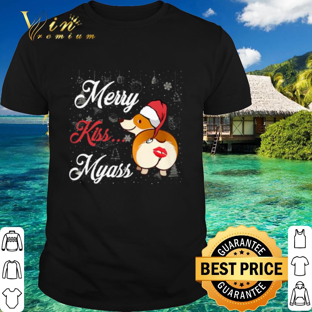 Pretty Corgi Puppy Merry Kiss My Ass shirt 7