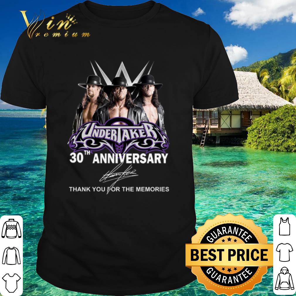 Pretty Undertaker 30th Anniversary Thank You For The Memories Signature shirt 6
