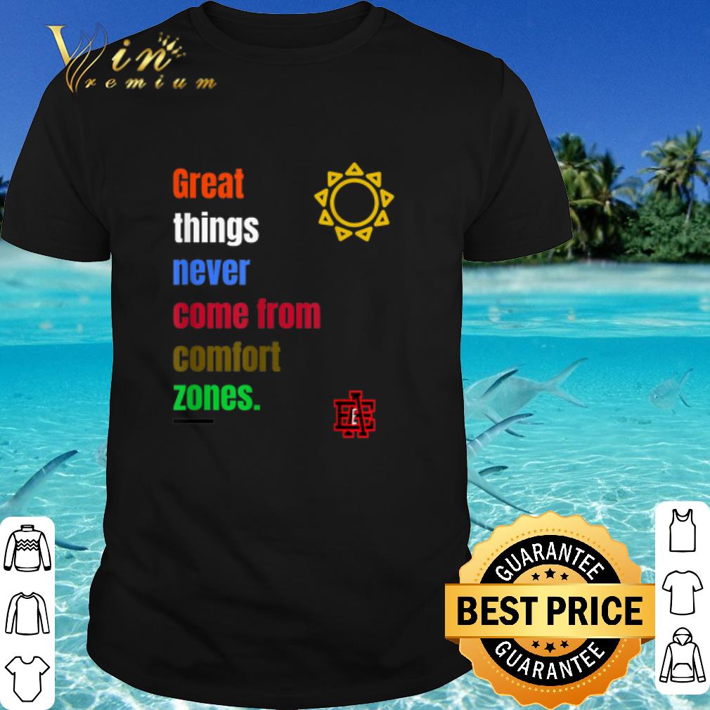 Pretty Great things never come from comfort zones shirt 7