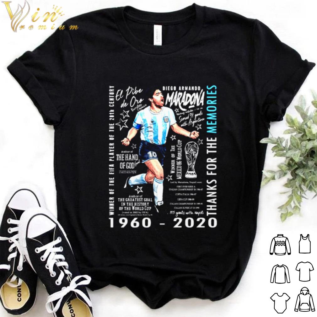 Original Diego Maradona winner of the fifa player of the 20th century 1960 2020 shirt 7