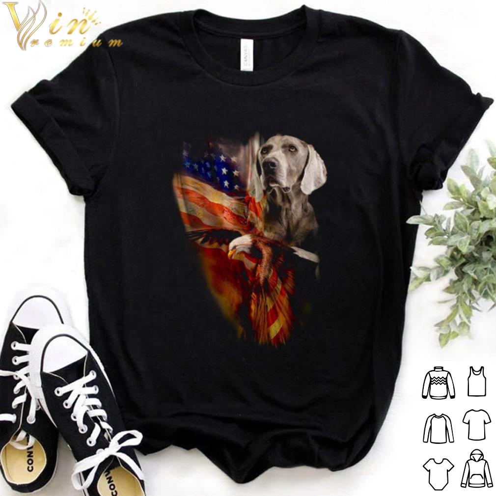 Original Weimaraner Eagle Bird American Flag shirt 7