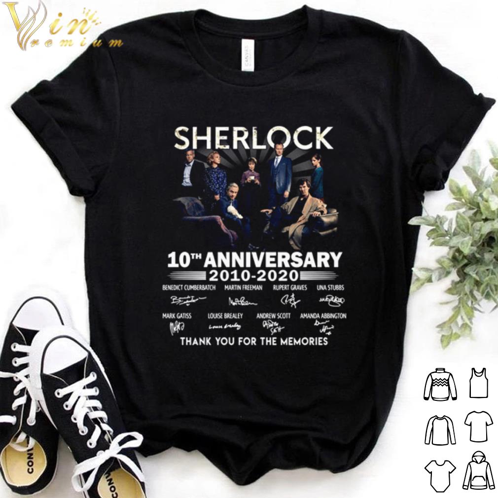 Pretty Sherlock 10th Anniversary 2010 2020 thank you for the memories signature shirt 7