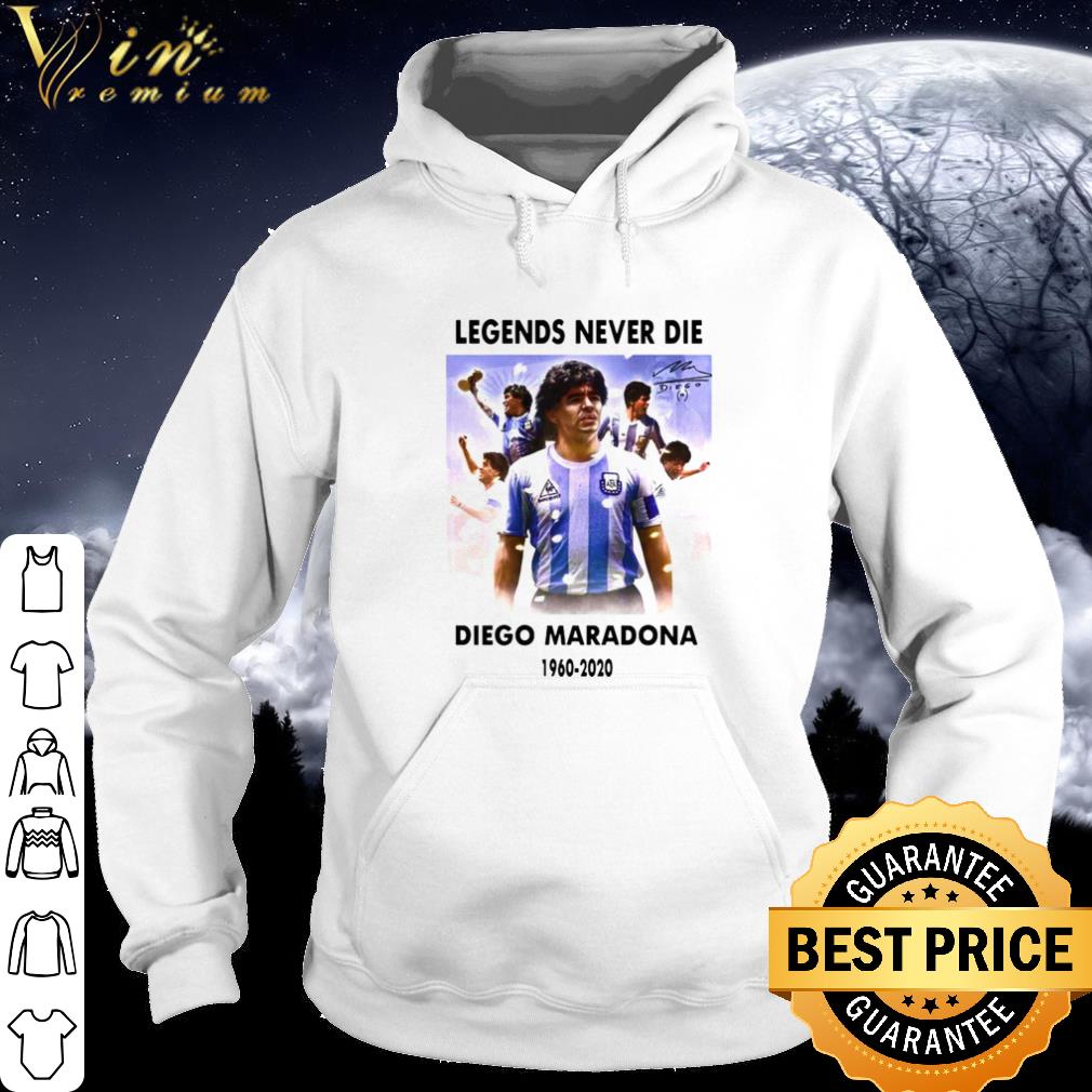 Original Diego Maradona Argentina Football Legend Never Die Rest In Peace shirt