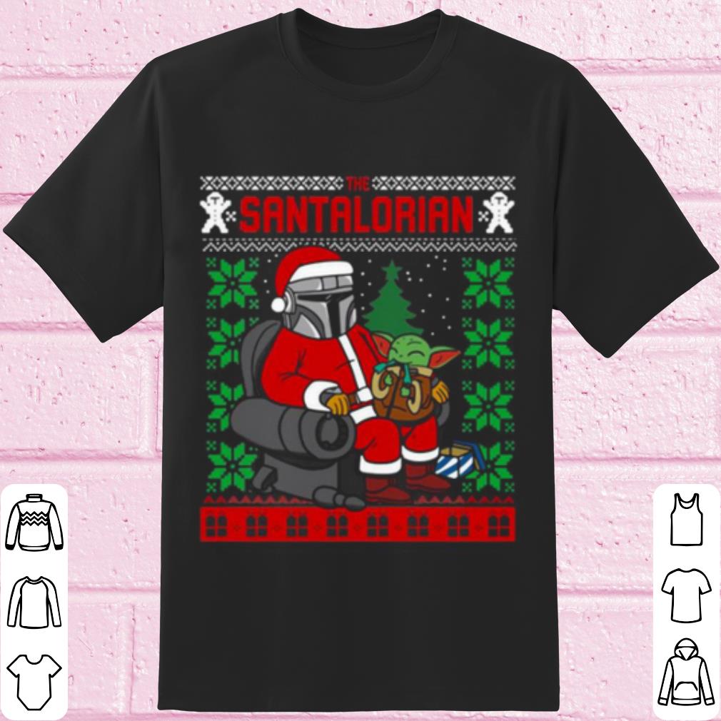 Cool Santalorian Ugly Baby Yoda Christmas shirt 6