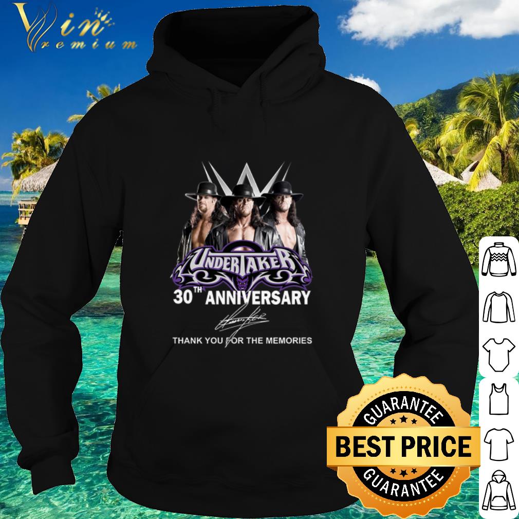 Pretty Undertaker 30th Anniversary Thank You For The Memories Signature shirt