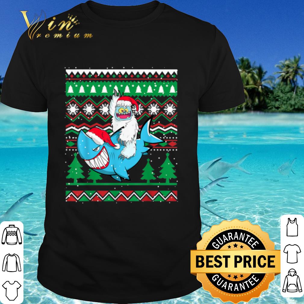 Pretty Sharkmas Santa Shark Christmas shirt 7