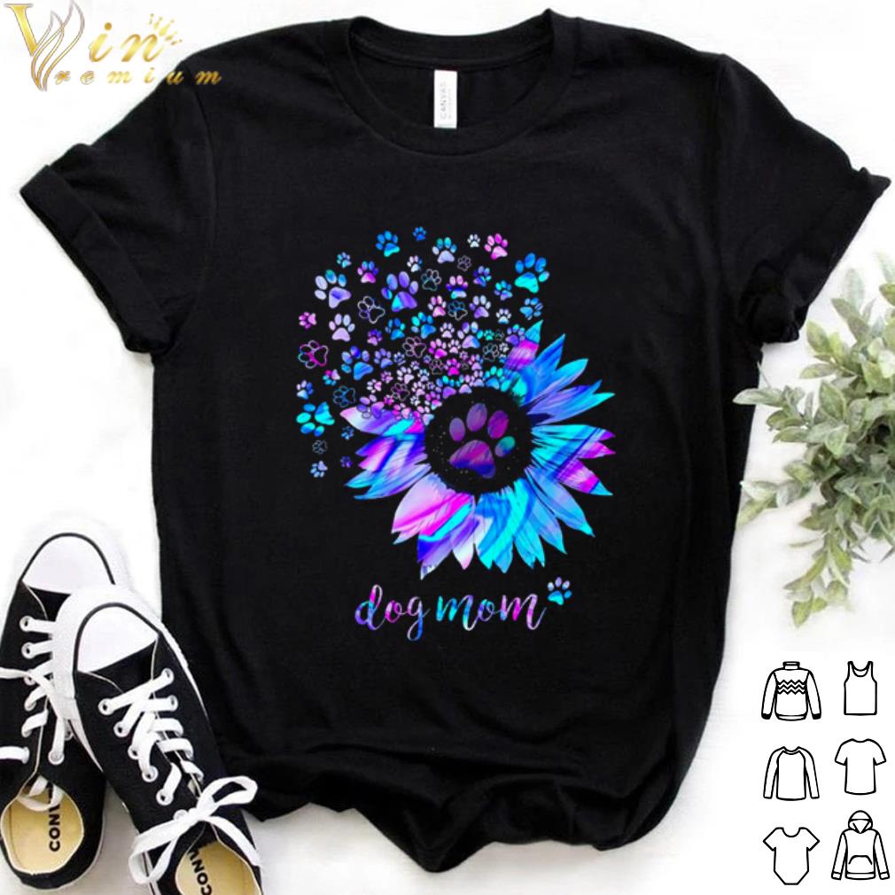 Dog paws sunflower dog mom shirt 7