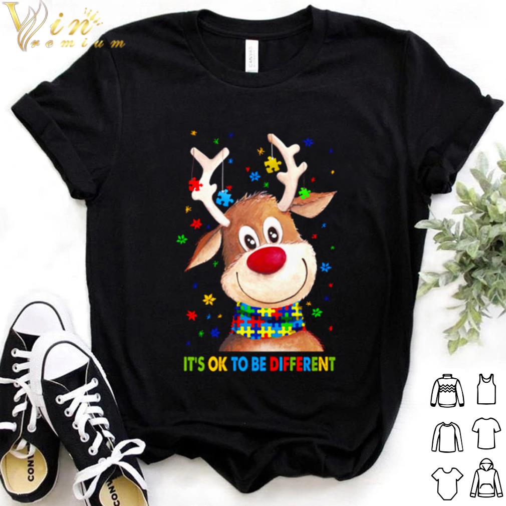 Pretty Reindeer Autism it's ok to be different shirt 6
