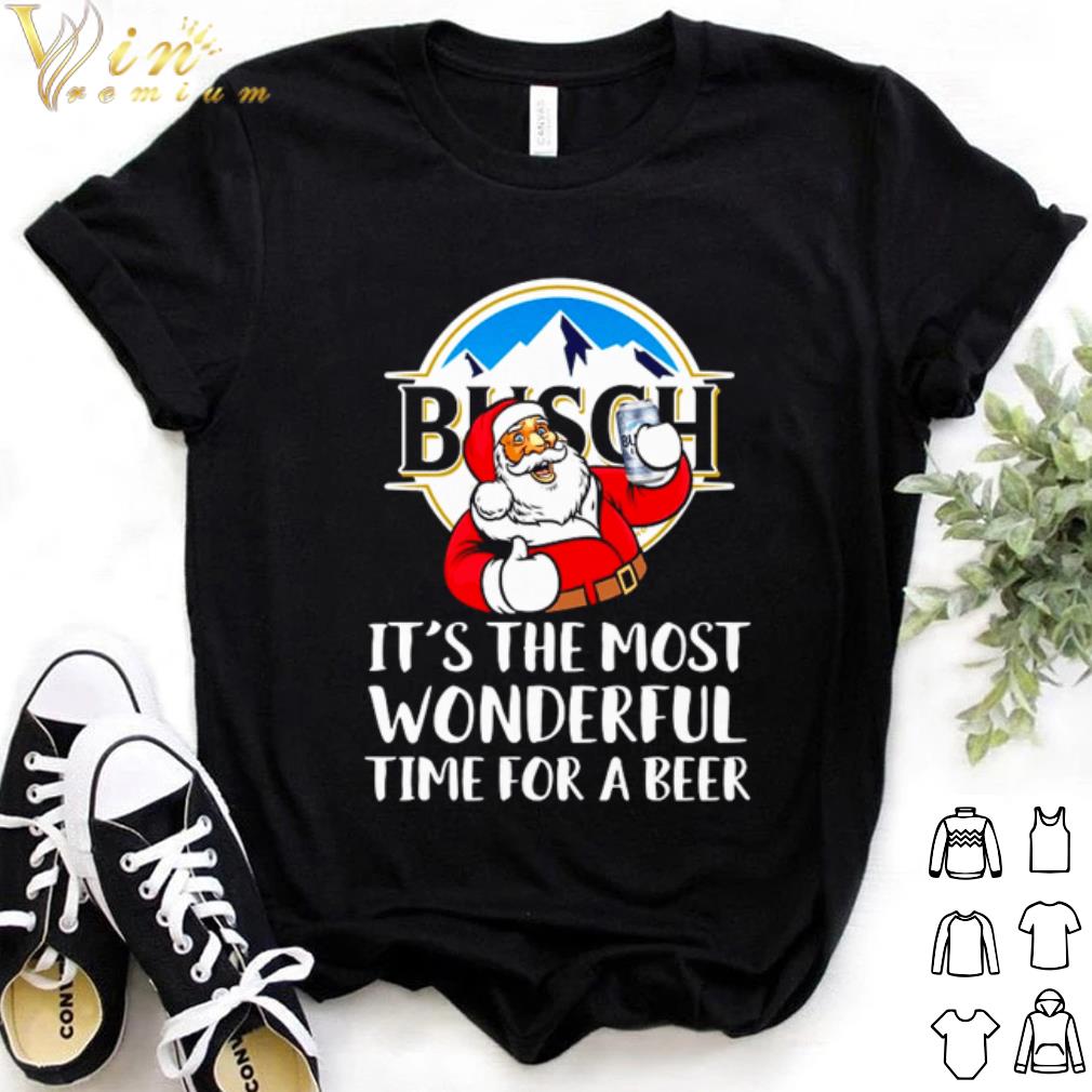 Top Santa Busch Light it's the most wonderful time for a beer shirt 7