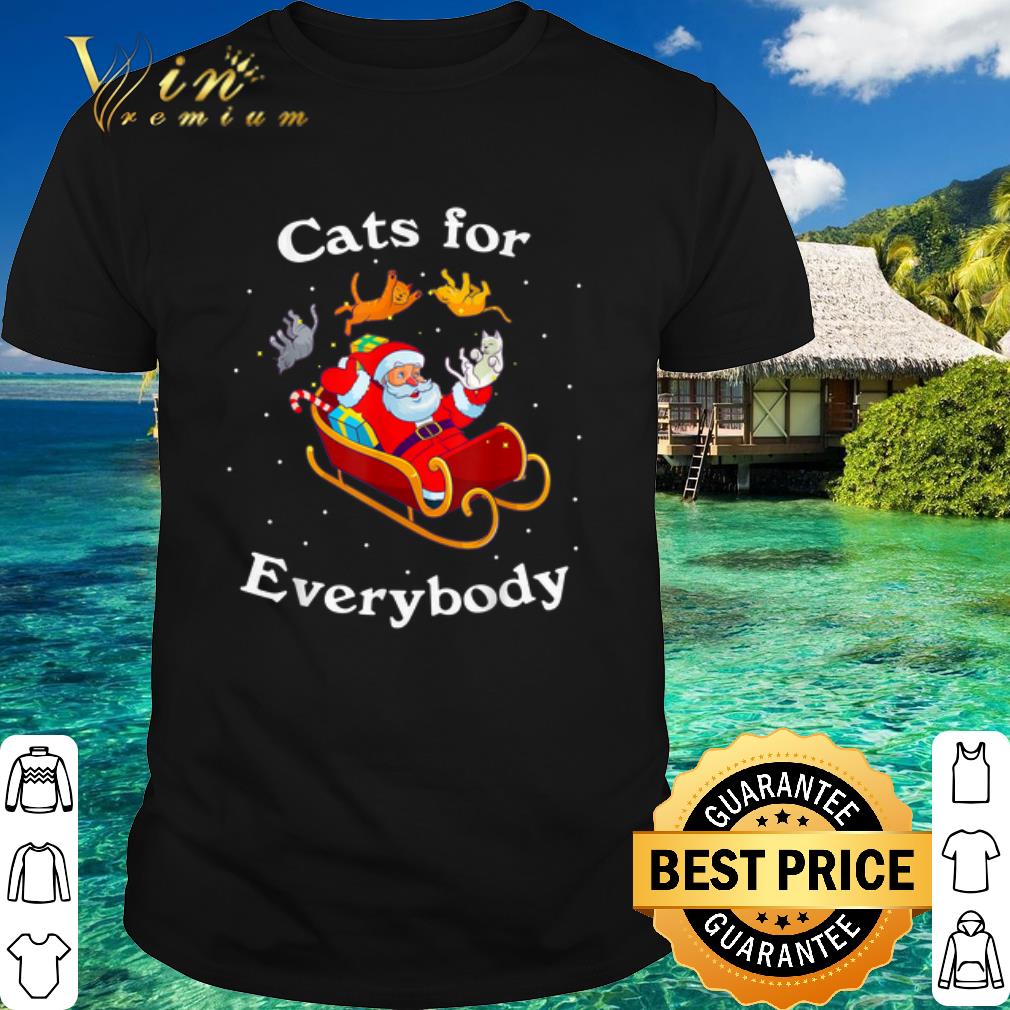 Pretty Cats for Everybody Christmas Santa Claus shirt 6