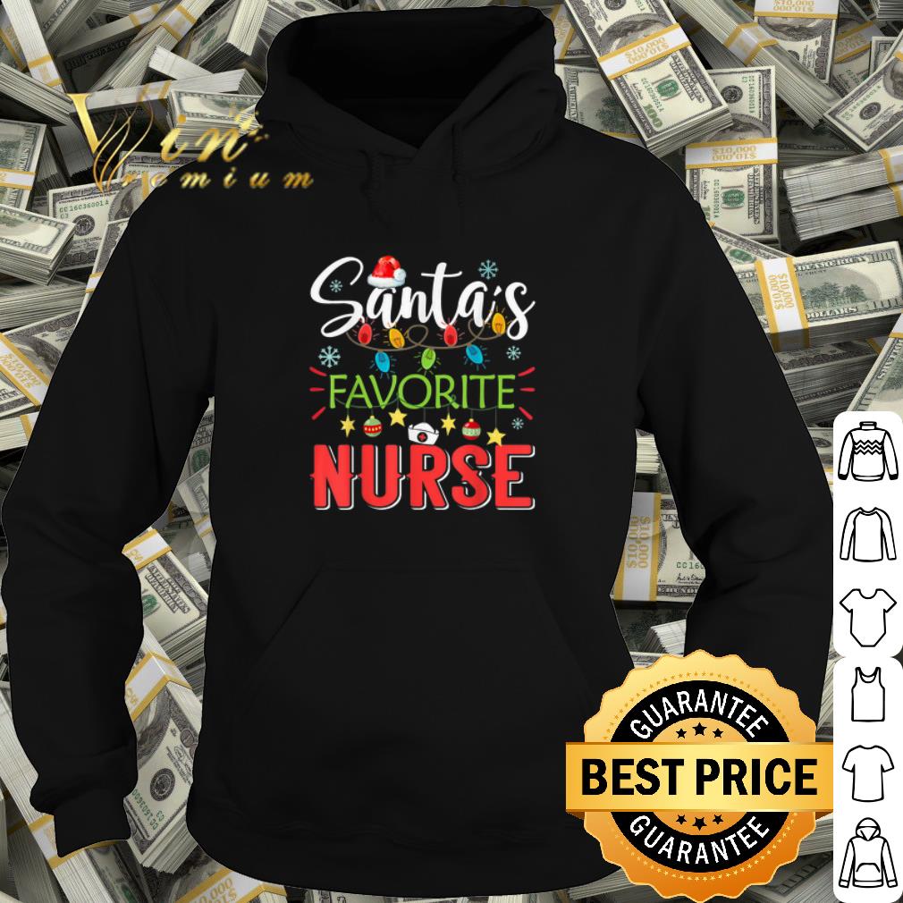 Top Santa's Favorite Nurse Light Christmas shirt 10 Top Santa's Favorite Nurse Light Christmas shirt