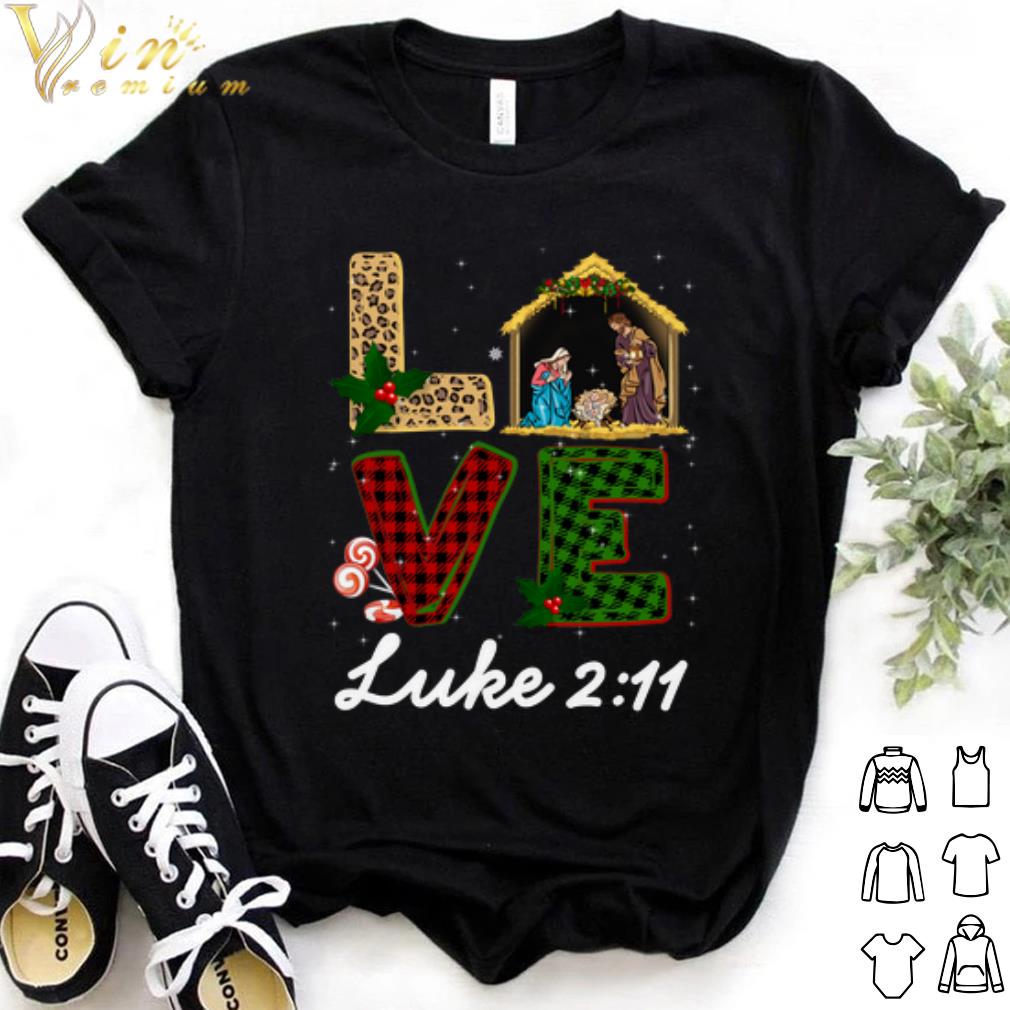 Original Tu Leopard Plaid Love Nativity shirt 6