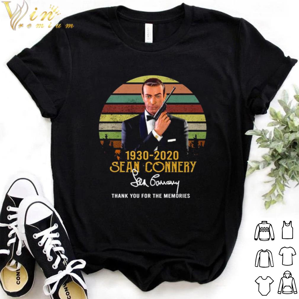 Best Sean Connery 1930 2020 thank you for the memories signature vintage shirt 7