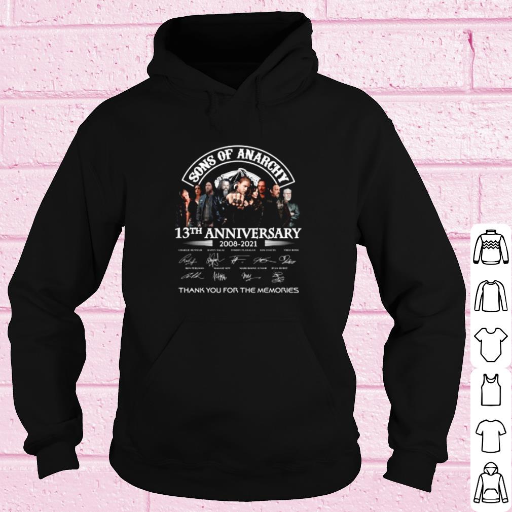 Cool Son Of Anarchy 13th Anniversary 2008 2021 Thank You For The Memories shirt