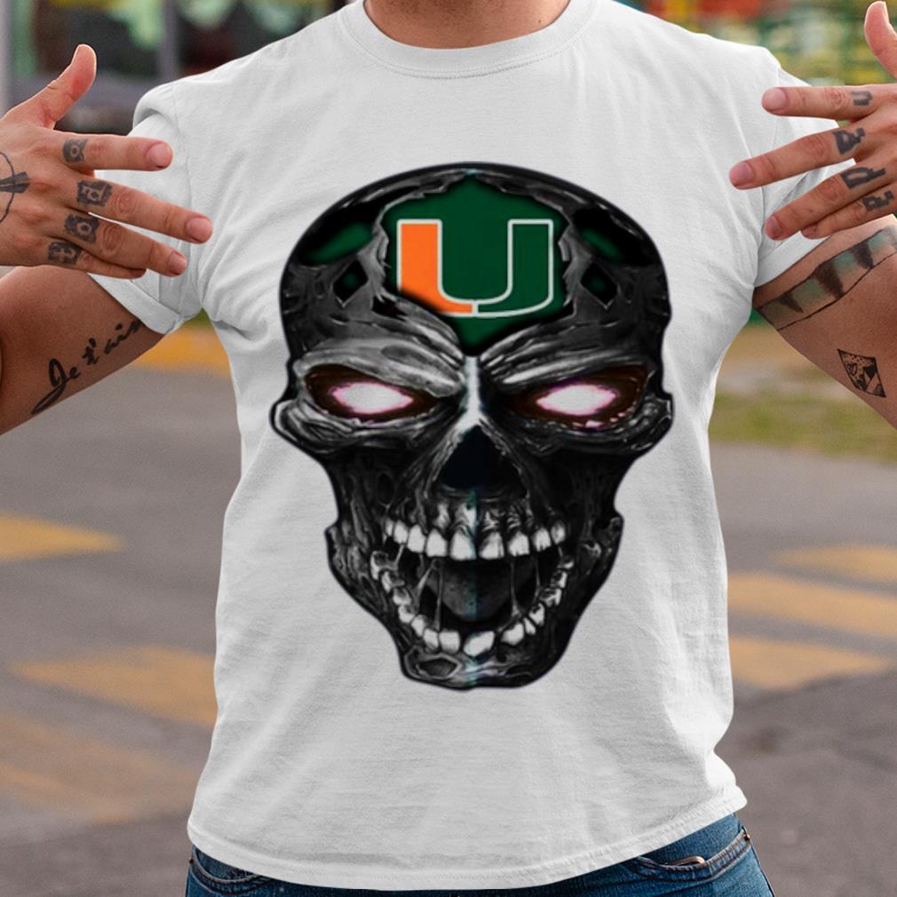 Cool Skull Miami Hurricanes Football shirt 7