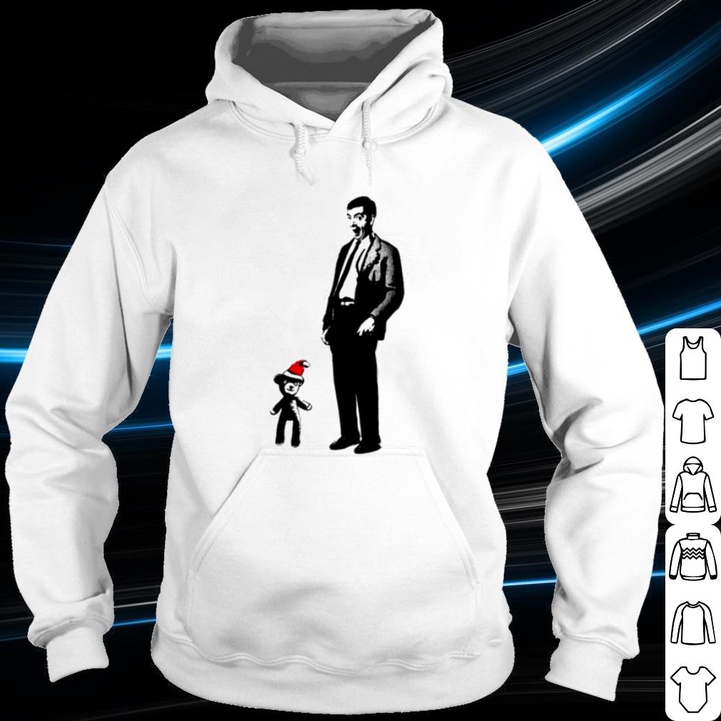 Cool Mr Bean and Santa Teddy merry Christmas shirt