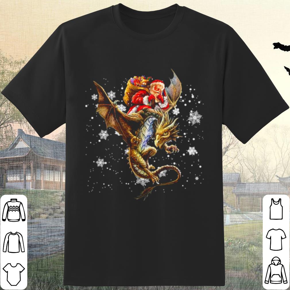 Original Santa riding dragon Christmas shirt 6