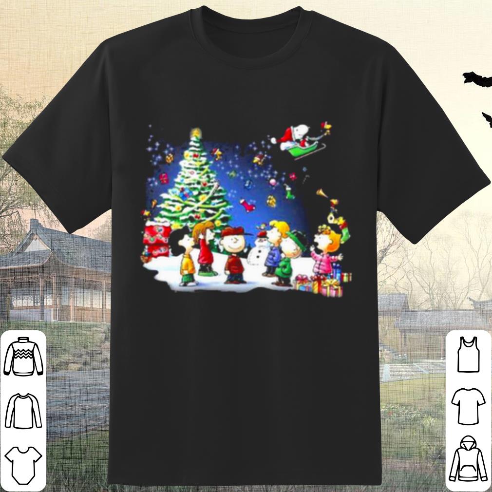 Top Santa Snoopy Woodstock The Peanuts Christmastree shirt 7