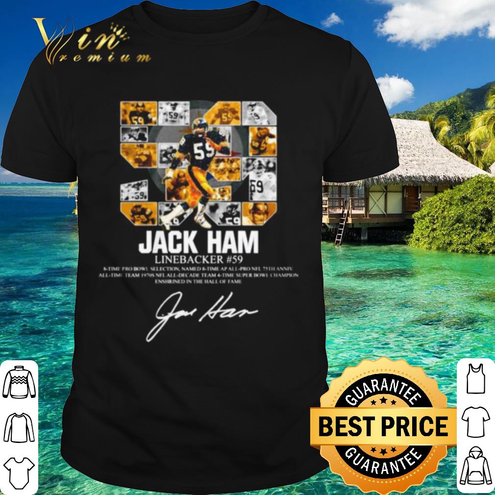 Original 59 Jack Ham Linebacker 8 Time Pro Bowl Selection Signature shirt 7