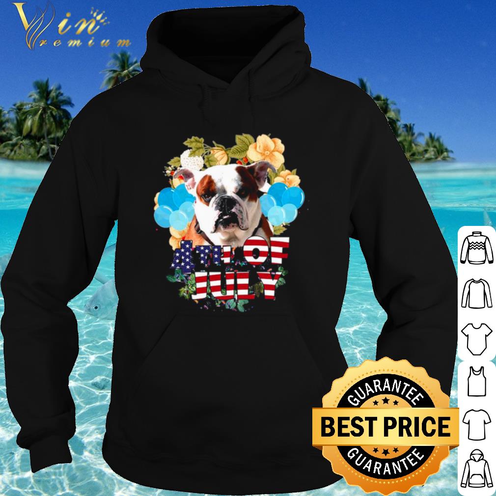 Pretty Pitbull 4th Of Ju American Flag Flower shirt