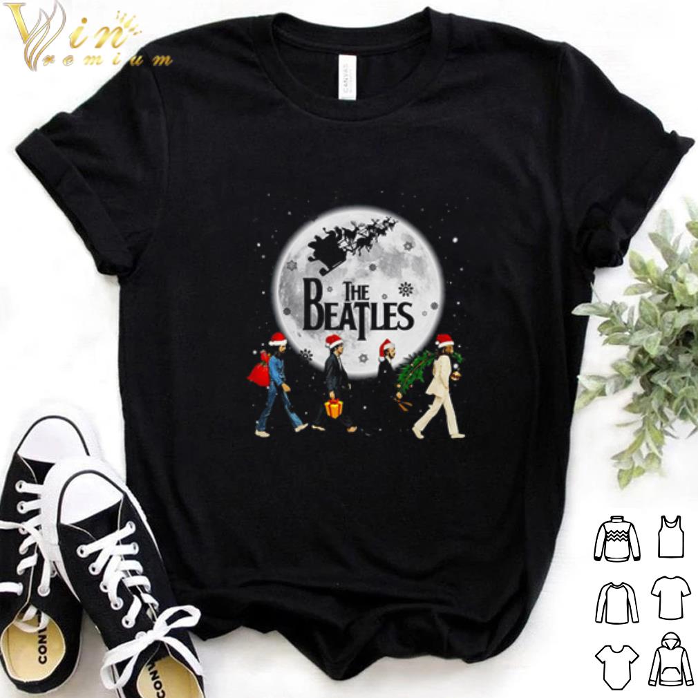Original The Beatles Santa Walk On The Moon Merry Christmas shirt 7
