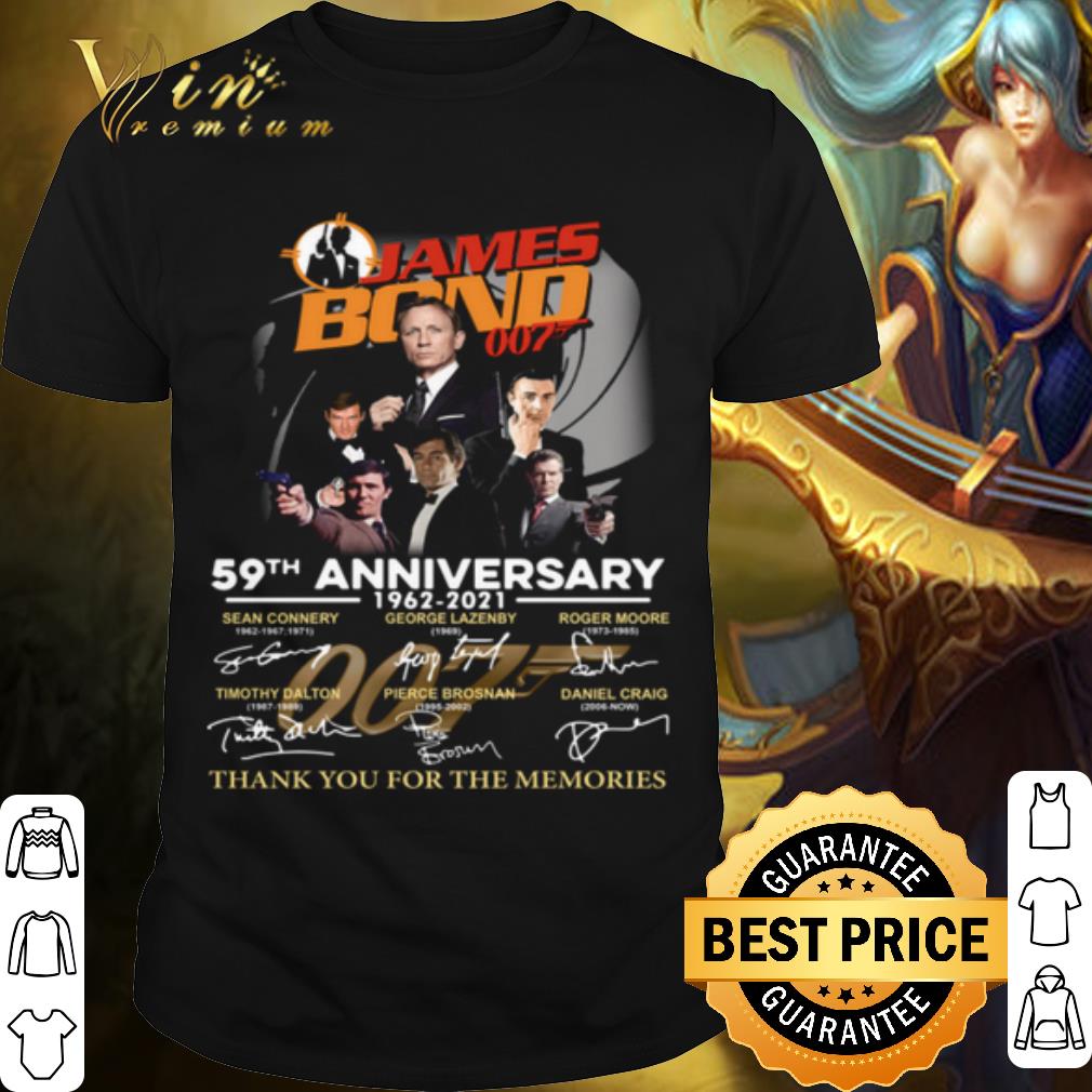 Pretty James Bond 007 59th Anniversary Thank You For The Memories Signatures shirt 6