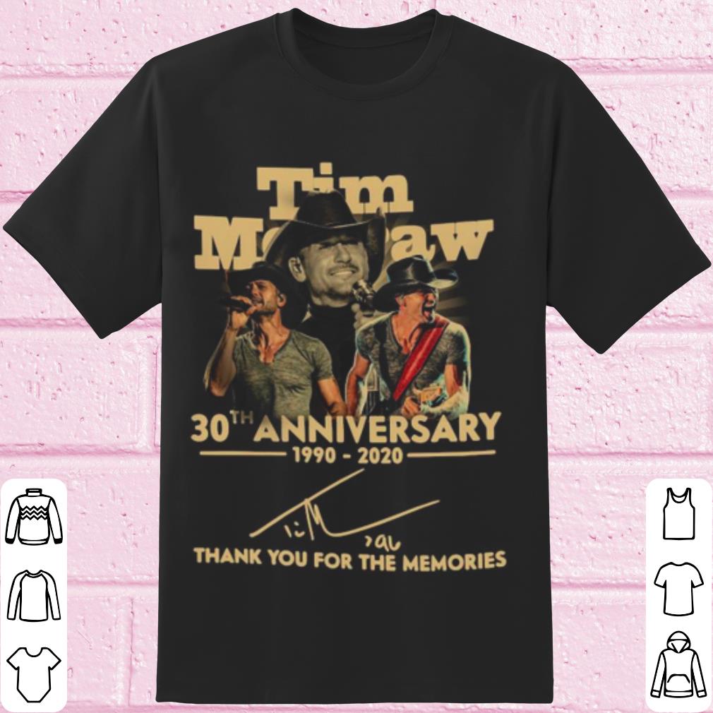 Pretty Tim Mcgraw 30th Anniversary 1990 2020 Thank You For The Memories Signature shirt 6