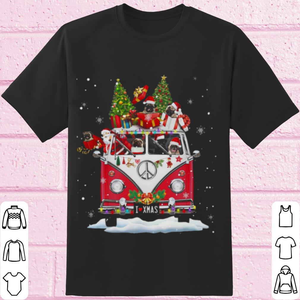 Pretty Hippie Dog And Santa I Love Merry Christmas shirt 6