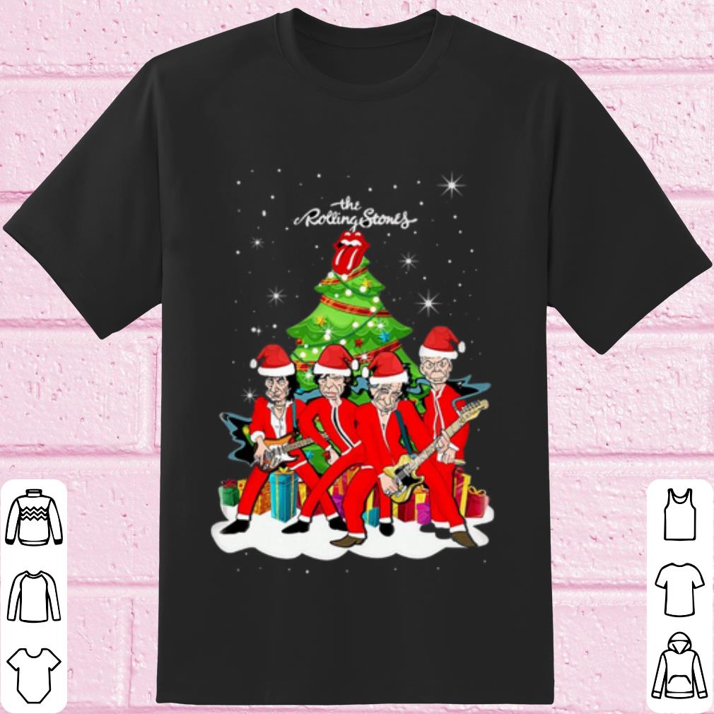 Pretty The Rolling Stones Santa Claus Guitar Tree Christmas shirt 7