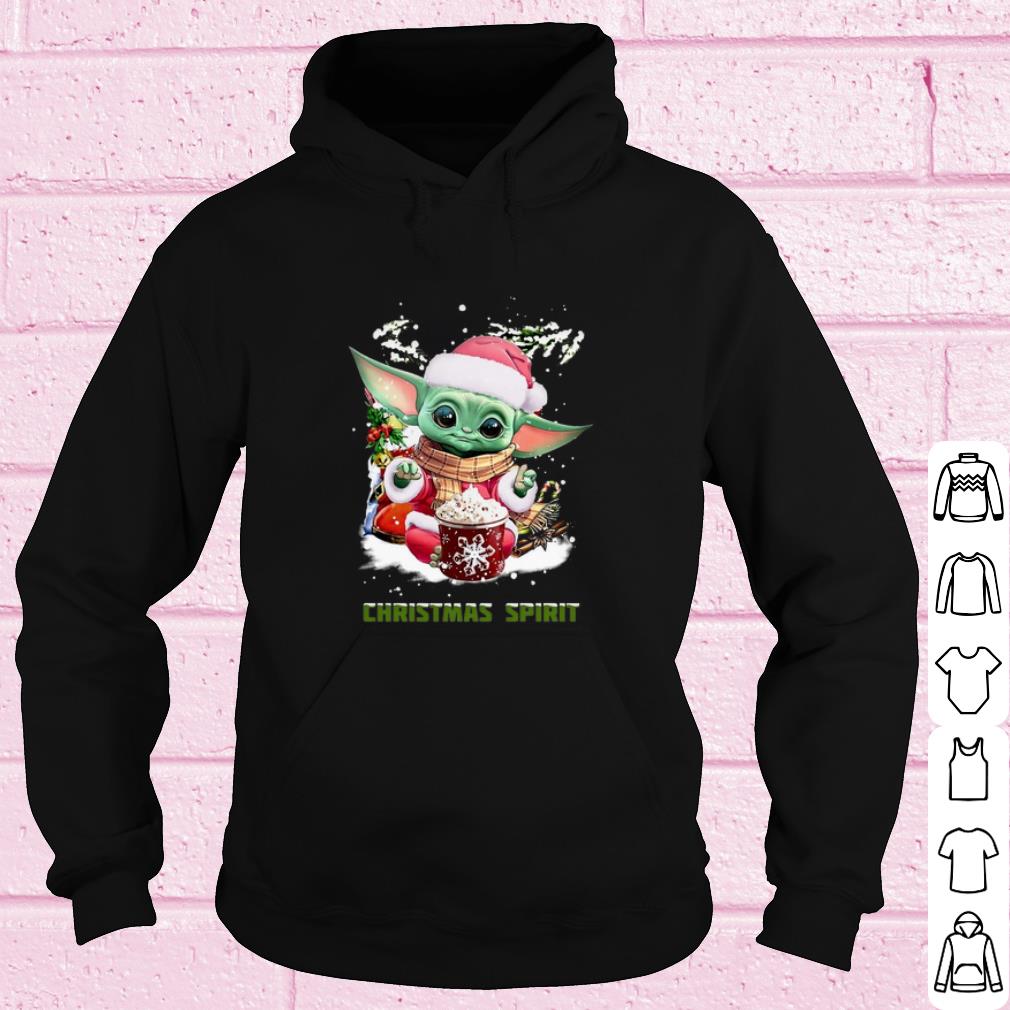 Cool Baby Yoda hat Santa Christmas Spirit shirt